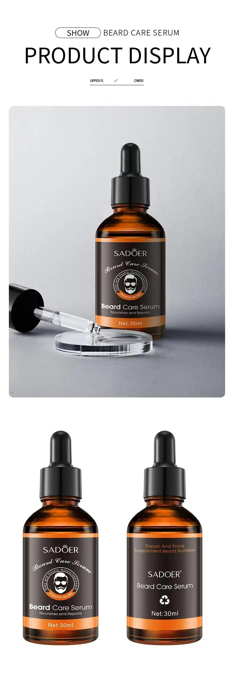Beard Care Essence Liquid for Softness and Moisture