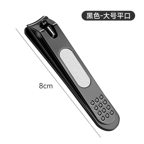 Black Nail Clipper with Flat and Slanted Tips