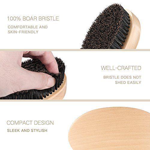 Natural Boar Bristle Beard Brush for Grooming