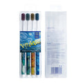 Van Gogh Star Print Wide Head Toothbrush - 4 Pack