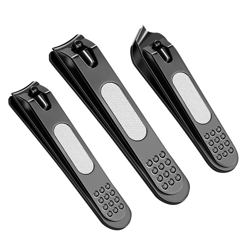 Black Nail Clipper with Flat and Slanted Tips