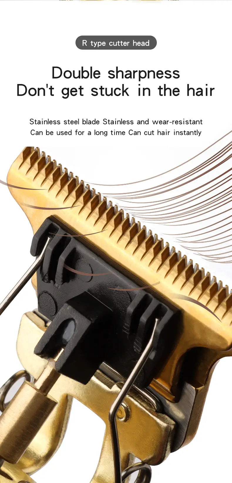 Vintage T9 USB Cordless Hair Trimmer for Men