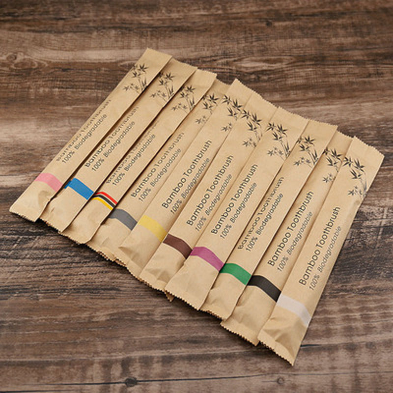 Disposable Bamboo Toothbrush with Soft Bristles