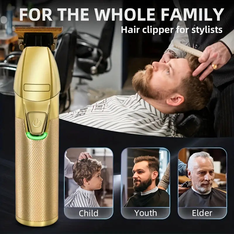 Rechargeable Waterproof Cordless Beard Hair Clipper