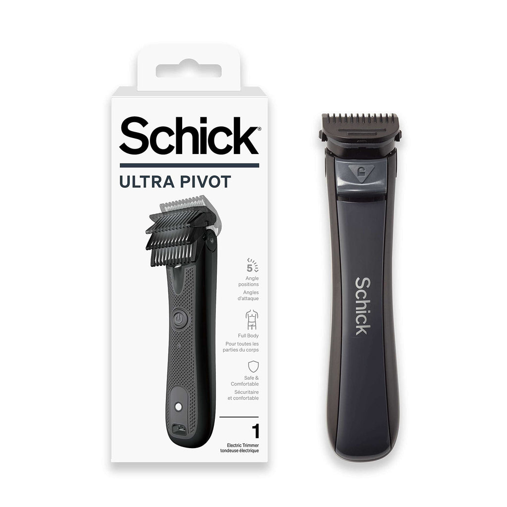 Schick Ultra Pivot Body Trimmer for Men | Manscaping Electric Shaver for Men Body Hair Trimmer for Men Pubic Hair Trimmer for Men Body Groomer for Men