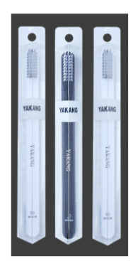 Yakang Japanese Spiral Black and White Couple Toothbrush