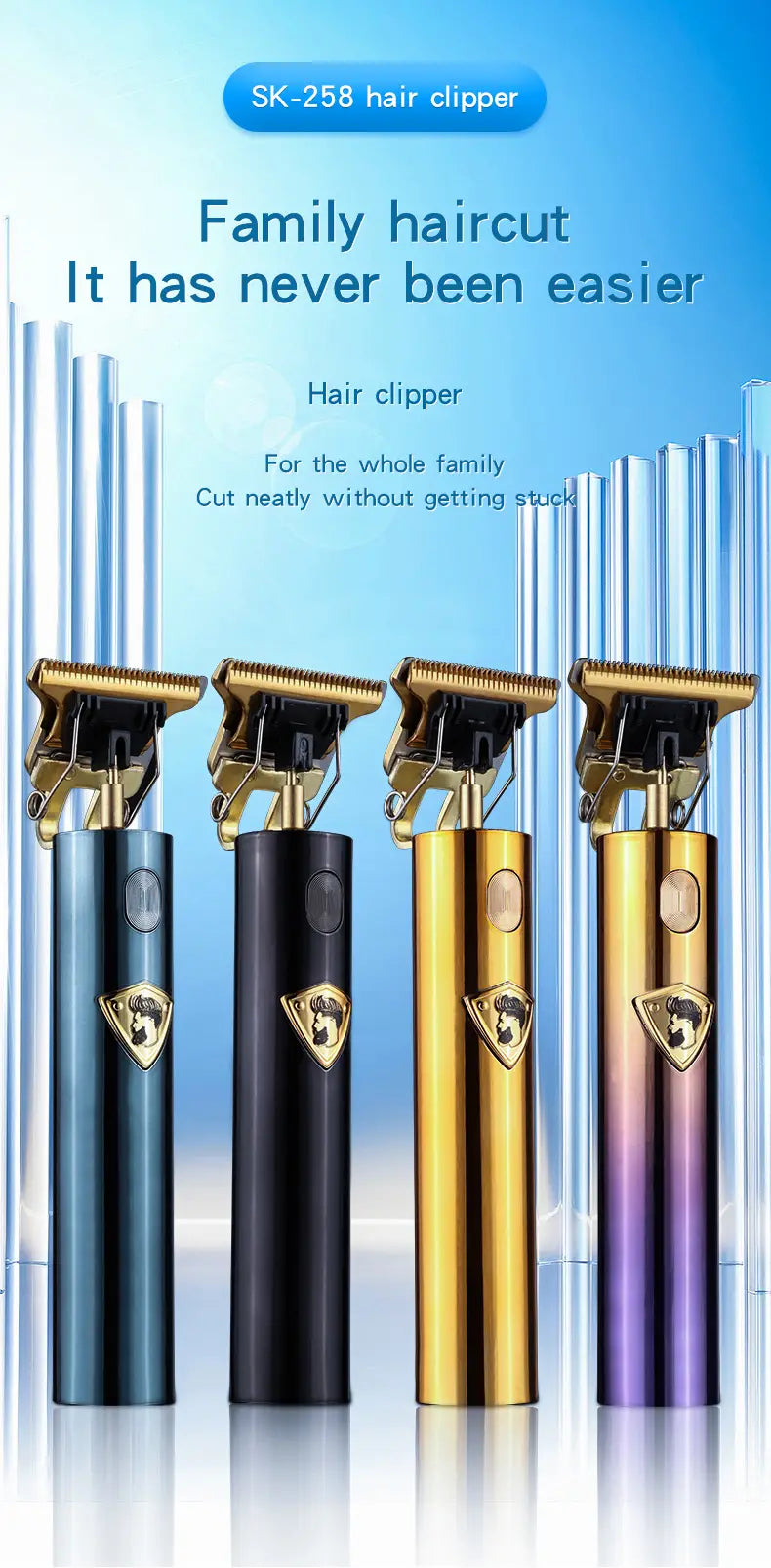 Vintage T9 USB Cordless Hair Trimmer for Men