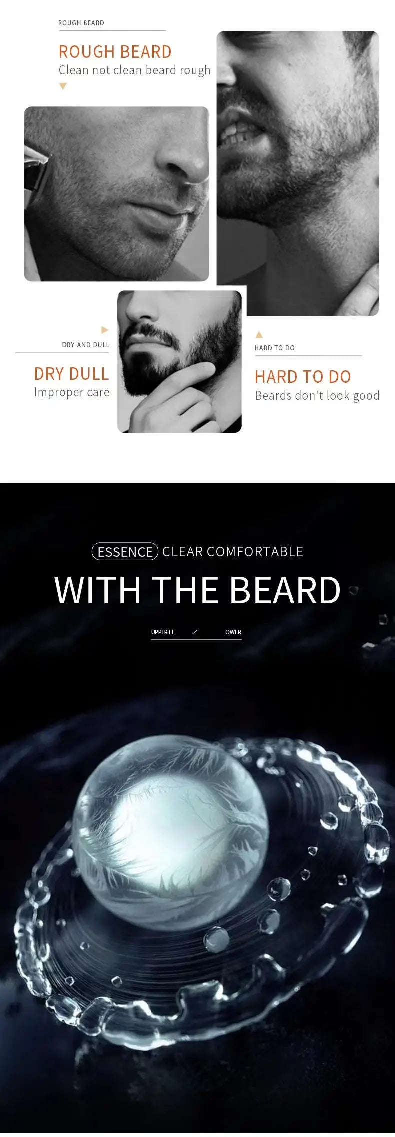 Beard Care Essence Liquid for Softness and Moisture