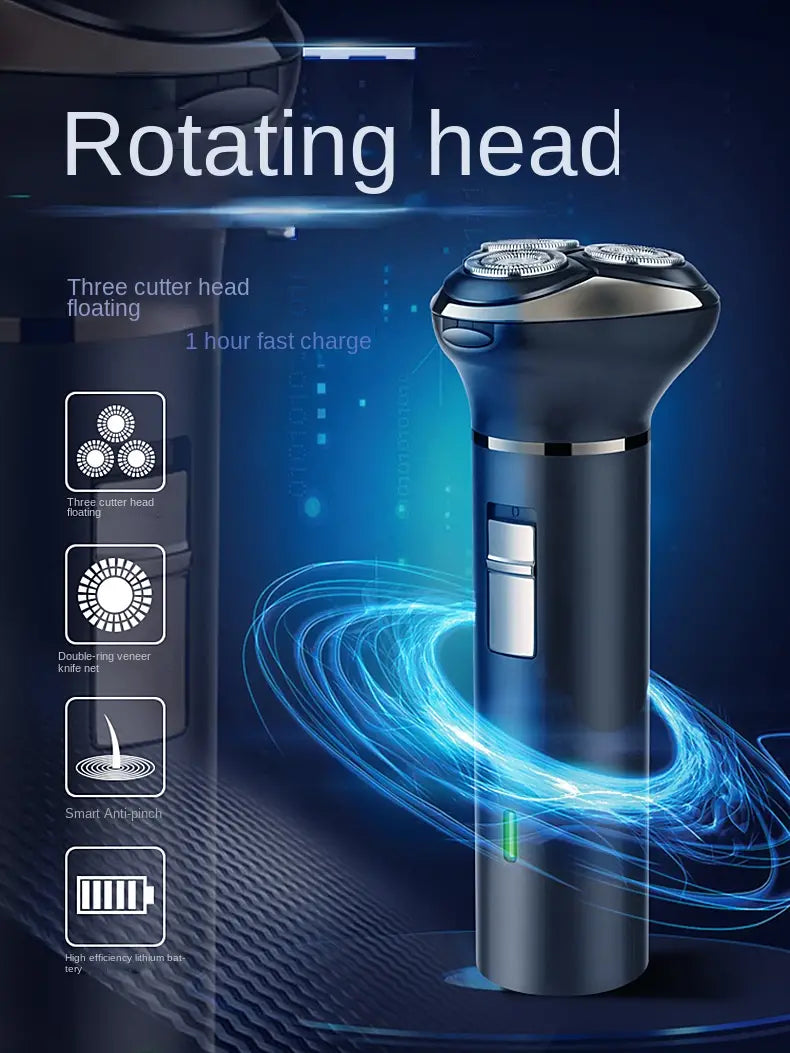 3-in-1 USB Electric Shaver and Beard Trimmer for Men