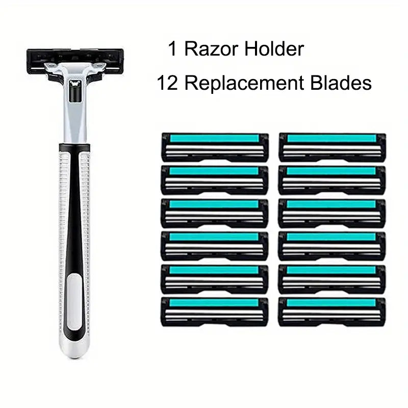Razor Stand with 24 Blades and Skin Protector Included