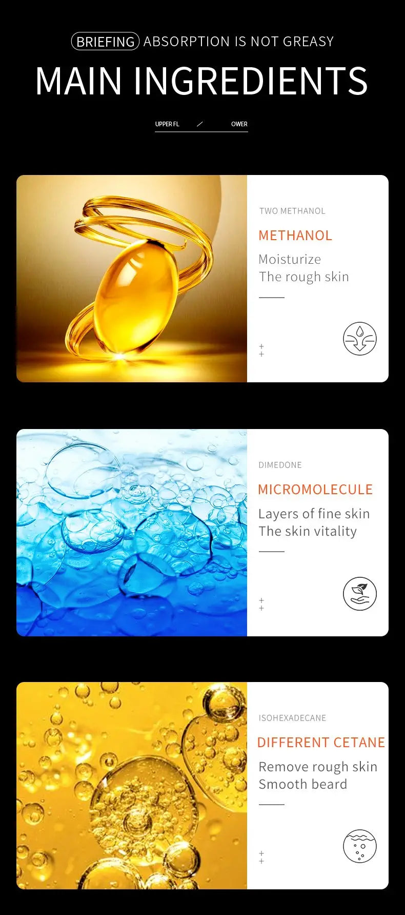 Beard Care Essence Liquid for Softness and Moisture